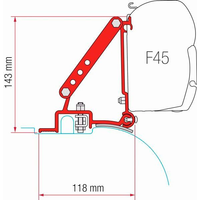 Fiamma Markisenhalterung-Kit Ducato/Jumper/Boxer High Roof ≥ 2006 - Markisenadapter EAN:8004815223069