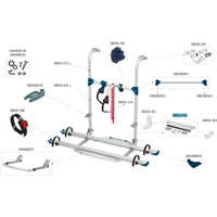 Fiamma Halteschiene unten passend für Carry Bike Pro Hymer Dethleffs / Caravan Hobby / Simple Plus 200 - Fiamma Ersatzteilnummer 98656-048 - Ersatzteile Fahrzeug EAN:8004815256975