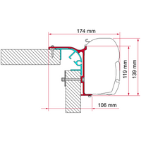 Fiamma Kit Bailey MK Markisenadapter für Fiamma F45 MK 1 - Markisenadapter EAN:8004815280901