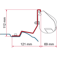 Fiamma F35 Pro Kit Mercedes Viano - Viano Marco Polo - Mercedes Vito (ab 2004) - Markisenadapter EAN:8004815281342