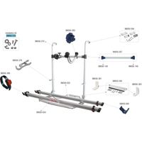 Fiamma Montagesatz passend für Carry Bike Pro Hymer Detleffs Version 2008 - Fiamma Ersatzteilnummer 98656-734  - Ersatzteile Fahrzeug EAN:8004815297183