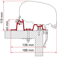 Fiamma F65/F80 Kit Caravan Hobby 2009 - Markisenadapter EAN:8004815300357