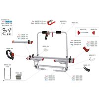 Fiamma Montagesatz passend für Carry Bike Caravan XL A Pro 200 - Farbe Rot Fiamma Ersatzteilnummer 98656-751 - Ersatzteile Fahrzeug EAN:8004815305024