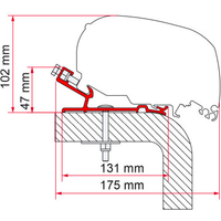 Fiamma Hymer Markisenadapter für Fiamma F80/F65 450 cm - Markisenadapter EAN:8004815305291