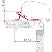 Fiamma Kit Bailey Markisenadapter für Fiamma F80 / F65 - Markisenadapter EAN:8004815305338