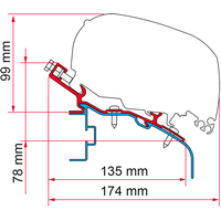 Fiamma Adapter Elddis Markisenadapter für Fiamma F80/F65 400 - Markisenadapter EAN:8004815306830