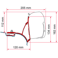 Fiamma Markisenadapter Kit VW T5/T6 Transporter Multivan Rechtslenker für Fiamma F45   - Markisenadapter EAN:8004815312985