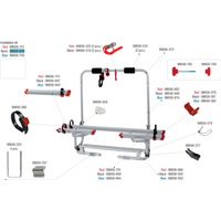 Fiamma Montagesatz passend für Carry Bike Caravan XL A Pro 200 - Farbe Schwarz Fiamma Ersatzteilnummer 98656-838 - Ersatzteile Fahrzeug EAN:8004815331481