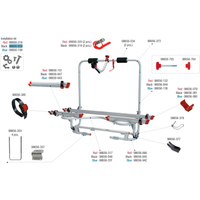 Fiamma Montagesatz passend für Carry Bike Caravan XL A Pro - Farbe Schwarz Fiamma Ersatzteilnummer 98656-839 - Ersatzteile Fahrzeug EAN:8004815331542