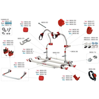 Fiamma Montagesatz passend für Carry Bike Pro C - Farbe Schwarz Fiamma Ersatzteilnummer 98656-853 - Ersatzteile Fahrzeug EAN:8004815332280