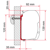 Fiamma Kit AS 110 Markisenadapter für Fiamma F45 - Markisenadapter EAN:8004815332716