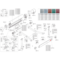 Fiamma Kit linker und rechter Arm Halterung für Markise F45Ti 190 - Farbe Polar Weiß Fiamma Ersatzteilnummer 98667-018 - Ersatzteile Zelte & Markisen EAN:8004815347307