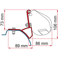 Fiamma Kit Renault Trafic ab 2015 / Opel Vivaro / Fiat Talento / NV300 / Rapido Mirande S - Markisenadapter EAN:8004815348687