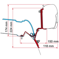 Fiamma Kit V class Marco Polo ab 2014 - Markisenadapter EAN:8004815348700