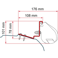 Fiamma Markisenadapter-Kit Ford Custom Cap Coast/Capland/Caplife - Deep B - Markisenadapter EAN:8004815348755