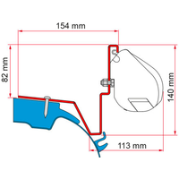 Fiamma Mercedes Vito / Jules Verne Markisenadapter für Fiamma F35 - Markisenadapter EAN:8004815363604