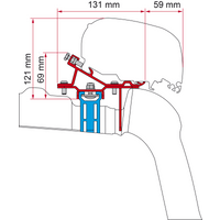 Fiamma Markisenadapter Kit VW Crafter/MAN ab 2017 Roof Rail Dachmontage - Markisenadapter EAN:8004815363741
