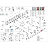 Fiamma Markisenwalze für Markise F45s 375 - Fiamma Ersatzteilnummer 98673-195  - Ersatzteile Zelte & Markisen EAN:8004815391157