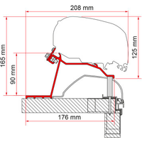 Fiamma Kit Hobby Caravan ab 2014 Markisenadapter für Fiamma F80/F65 - Markisenadapter EAN:8004815399511