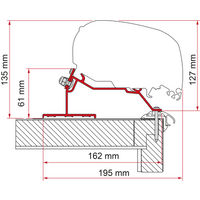 Fiamma Kit Caravan Roof Markisenhalterung - Markisenadapter EAN:8004815400842