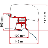 Fiamma Markisenadapter-Kit Mercedes V Class - Deep Black - Markisenadapter EAN:8004815401238