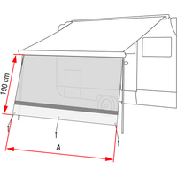 Fiamma Sun View XL 375 Markisenaufsatz Vorderwand Mindestmarkisenlänge 375 cm - Markisenzelte & Wände EAN:8004815402549