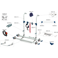 Fiamma Montagesatz für Carry Bike Pro Hymer RS Fiamma Artikelnummer 98656M332 - Ersatzteile Fahrzeug EAN:8004815406882