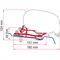 Fiamma Markisen-Adapter F80/F65 Ford Transit H3 400 - Markisenadapter EAN:8004815411855