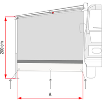 Fiamma Sun View Markisenaufsatz Seitenwand für F80L - Markisenzelte & Wände EAN:8004815422417