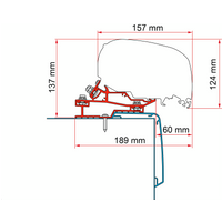 Fiamma Rapido C55i C86i Adapter Markise für F65 / F80 - Ersatzteile Zelte & Markisen EAN:8004815435486