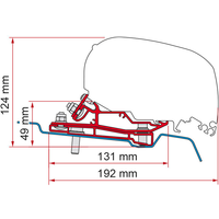 Fiamma Adapter Ford Transit L3 H3 für F80 Markisen - Markisenadapter EAN:8004815438944