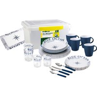 Brunner Blue Ocean Geschirr-Set 38 teilig - Kunststoff und Melamin Geschirr-Sets EAN:8022068005829