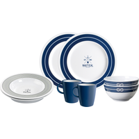 Brunner Tête-à-Tête Geschirrset 8 teilig 2 Personen Nautical - Kunststoff und Melamin Geschirr-Sets EAN:8022068083841