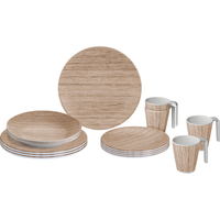 Brunner Melamine Geschirrset 16 teilig 4 Personen sequoia - Kunststoff und Melamin Geschirr-Sets EAN:8022068086613