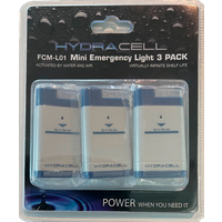 HydraCell Mini-Notlicht grau/blau im 3-er Vorratspack - LED Campingleuchten EAN:9351683002845