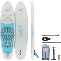 Indiana 10'6 Family Pack aufblasbares Stand Up Paddling-Board inkl. Paddel und Luftpumpe Grau - Schlauchboote