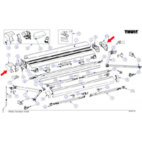 Thule Endkappen-Satz für Omnistor 6300 (LH+RH) - Ersatzteile Fahrzeug EAN: