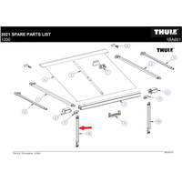 Thule Stützfuß (L=112 cm) - Ersatzteile Fahrzeug EAN: