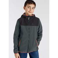 Jack Wolfskin Softshelljacke FOURWINDS JACKET KIDS mit farblich abgesetzten Details EAN:4064993848175