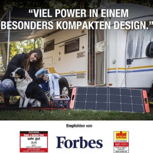 518WH Powerstation mit SolarSaga 100W Solarpanel