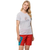 Jack Wolfskin Crosstrail Graphic T-Shirt Women XS white cloud White Cloud EAN:4064993699111