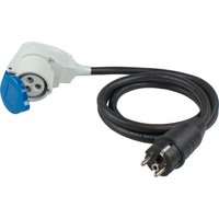 AS-Schwabe Adapterleitung Schutzkontaktstecker mit CEE-Winkelkupplung 3 polig  - CEE-Stecker & -Adapter EAN:4011160614835