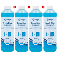 Berger Fresh Blue Konzentrat 750 ml 4x im Set- Sanitärzusatz für den Fäkalientank - Sanitärzusätze & -flüssigkeiten EAN:4036231087875