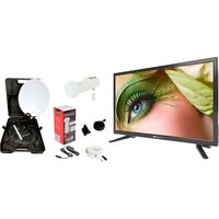 Opticum Travel TV Camping Set EasyFind Sat-Antenne mit 24" Fernseher - Camping-Sat-Anlagen EAN:4251106907786