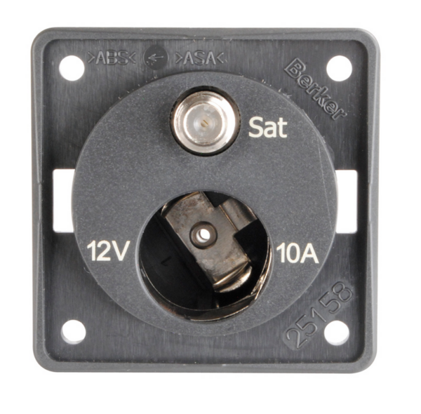 Berker Berker Integro Steckdose SAT und 12V, anthrazit