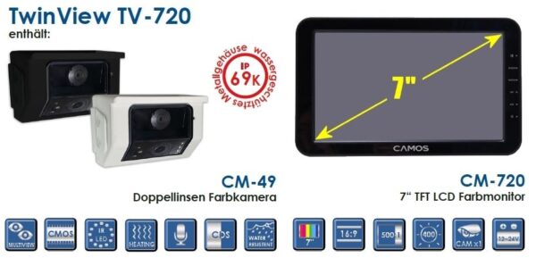 CAMOS CAMOS TV-720 mit Doppelobjektivkamera